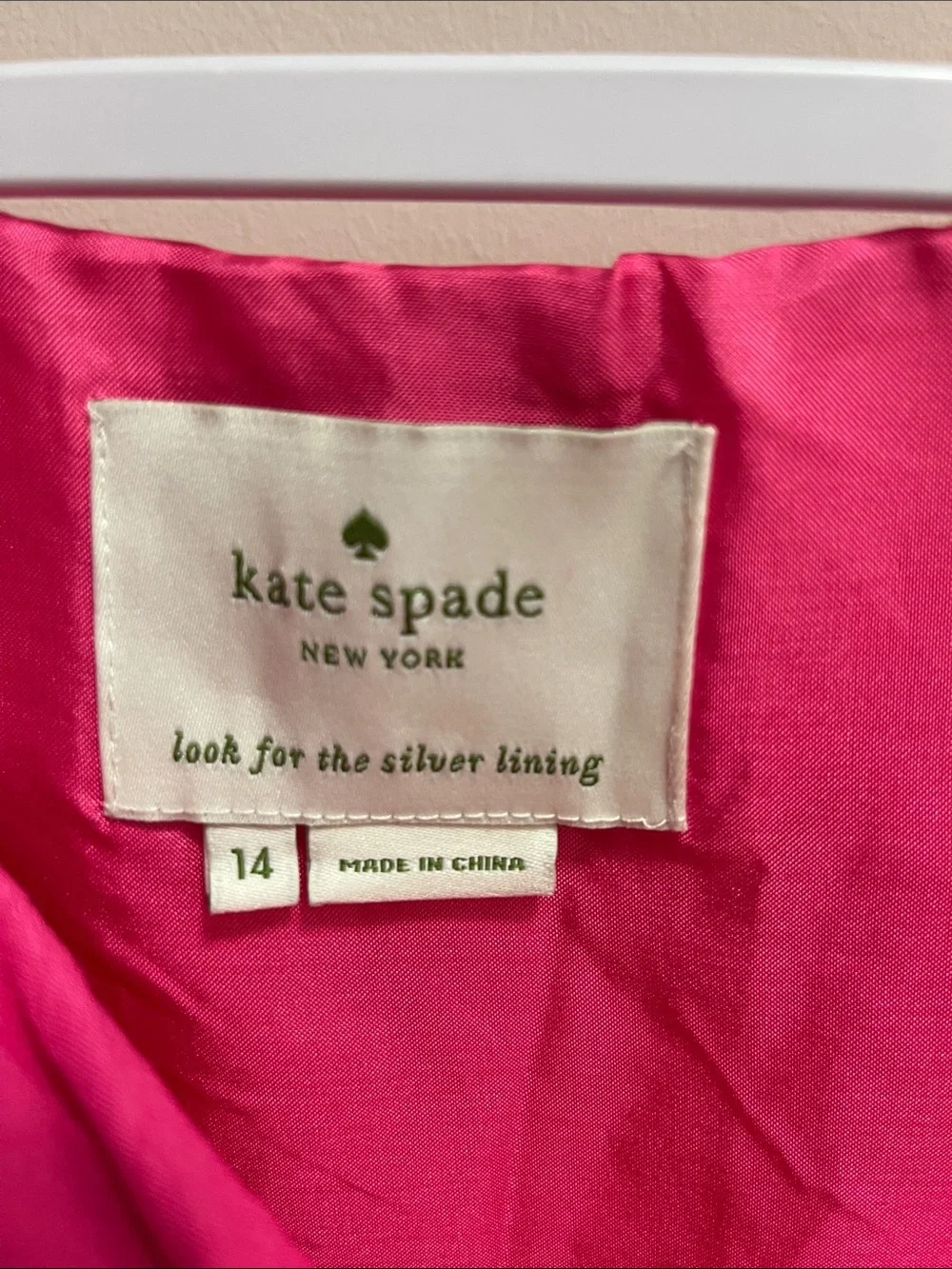 kate spade Hot Pink Sleeveless Tie-Neck Midi Dress with Red Hem